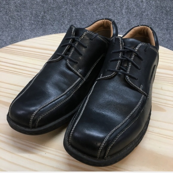 Dockers Shoes Mens 11 M Oxford Dress 90-29024 Black Genuine Leather Lace Up